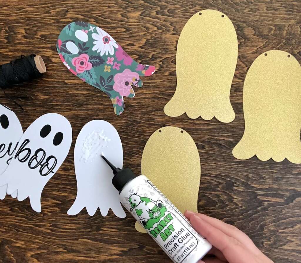 Halloween Ghost Banner - as an optional step - make the banner double sided