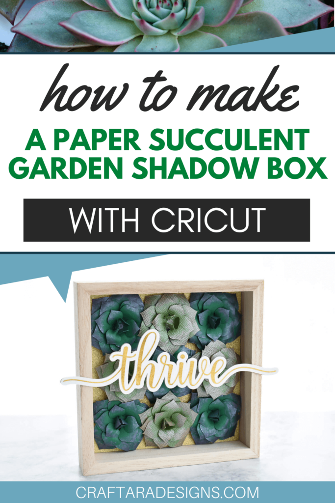 How to make Paper Succulent garden Shadow Box