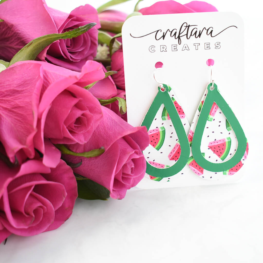 How to make faux leather earrings with tips and tricks to apply heat  transfer vinyl 