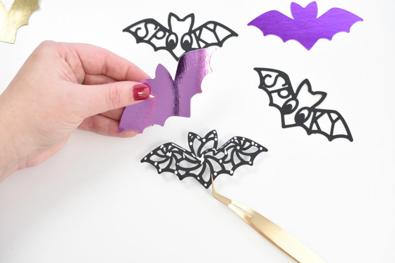 Add glue to Cricut paper craft