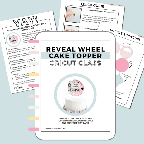 Reveal Wheel Cake Topper with Cricut