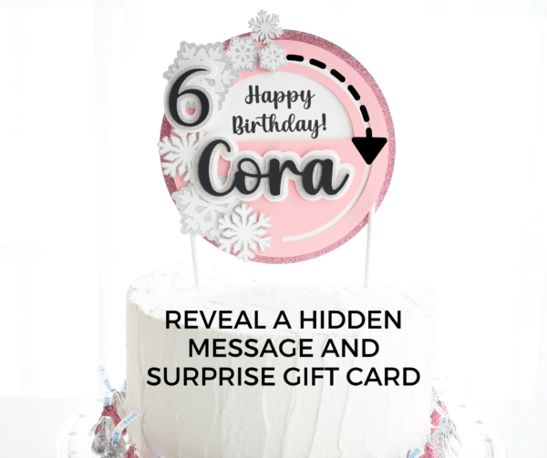 Reveal a hidden message and surprise gift card