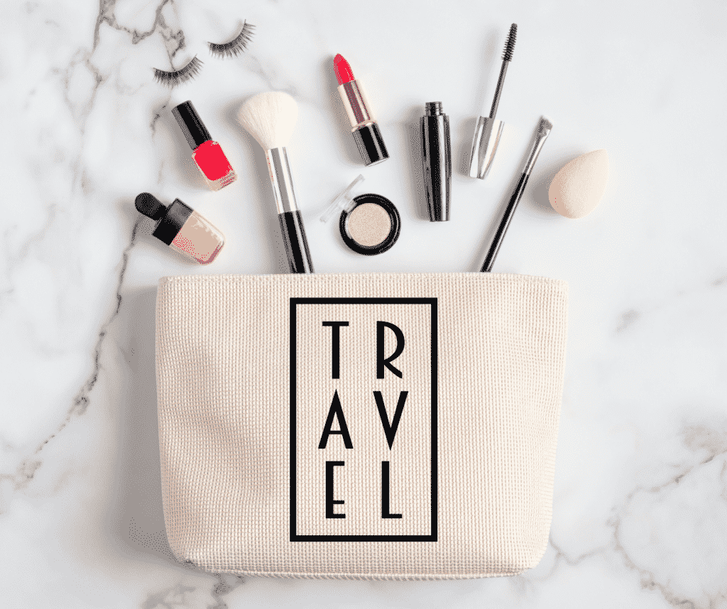 Free Travel SVG cut files for Cricut - Cosmetic Bag