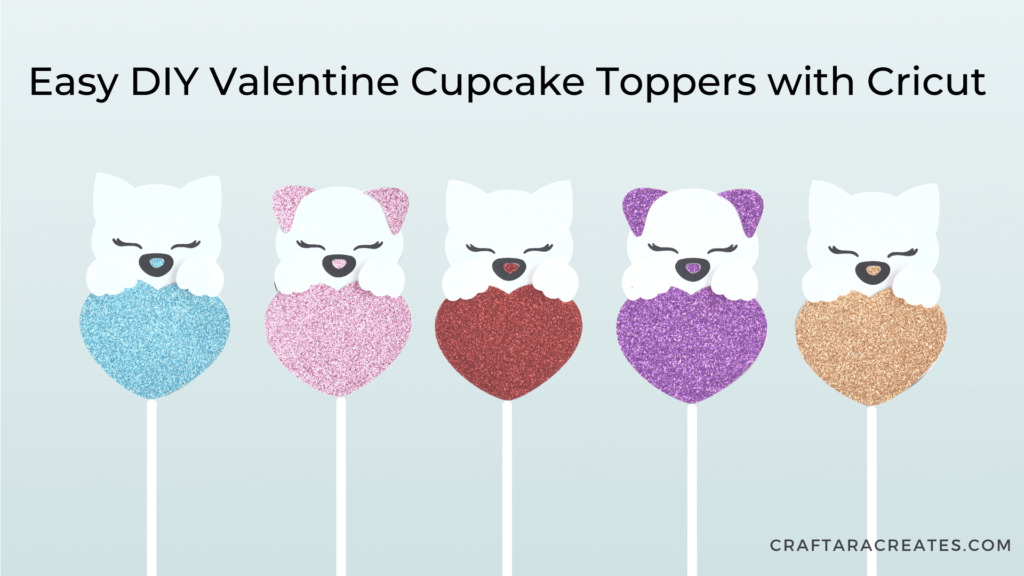 Easy DIY valentine cupcake toppers