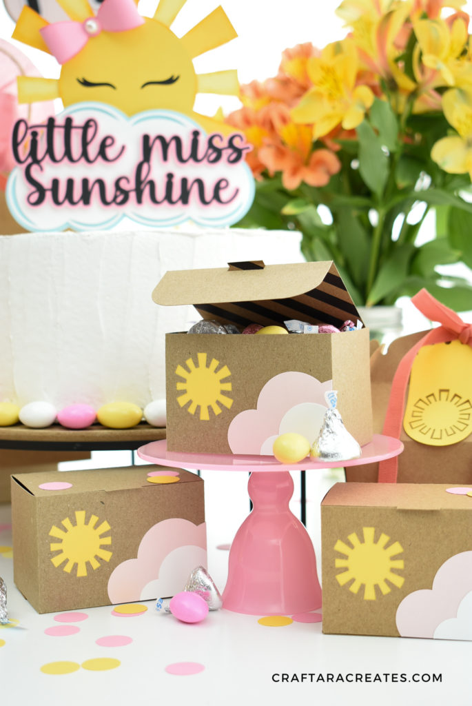 DIY Sunshine Party for a baby shower: Favor Box