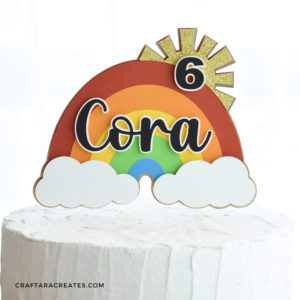 DIY Rainbow Party - Cake Topper