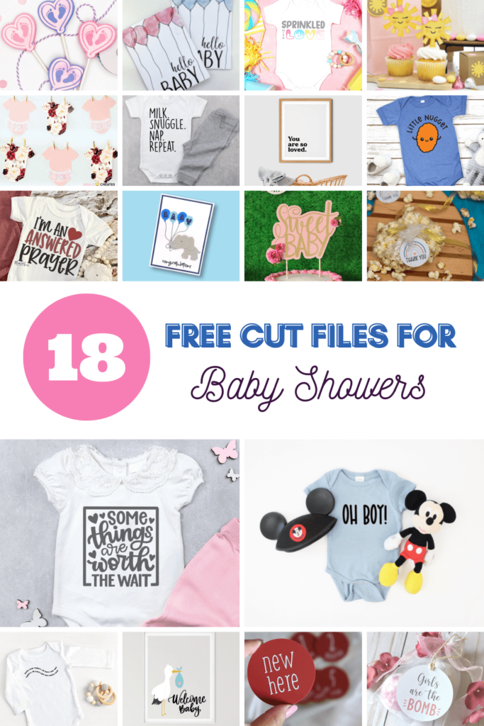 18 Free Cut Files for Baby Showers