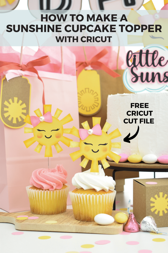 How to make a Sunshine Cupcake Topper With Cricut