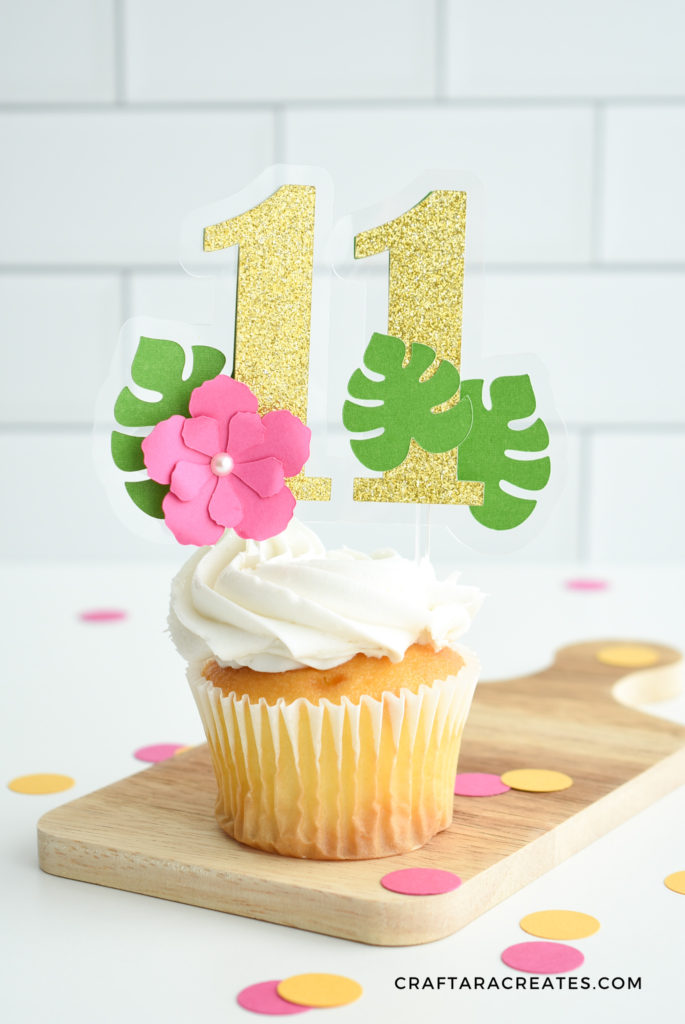 Birthday Cupcake Topper with Cricut