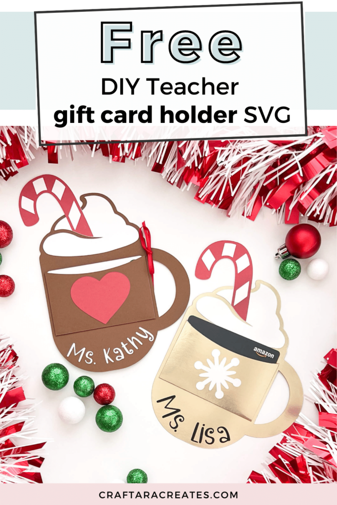 FREE DIY Teacher Gift Card Holder SVG Cricut Tutorial Craftara Creates