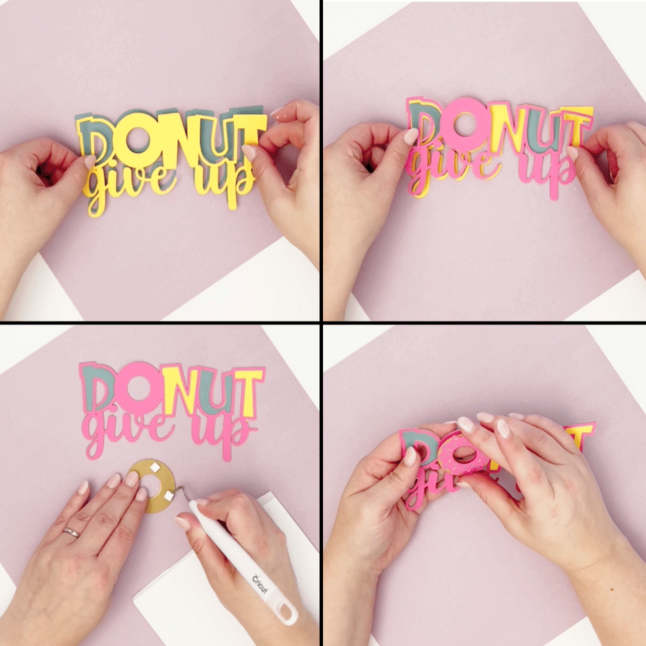 How to assemble DONUT Give up FREE Encouragement SVG cut files