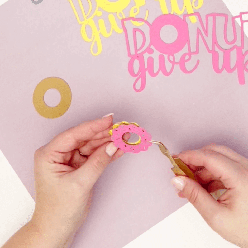 How to assemble DONUT Give up FREE Encouragement SVG cut files