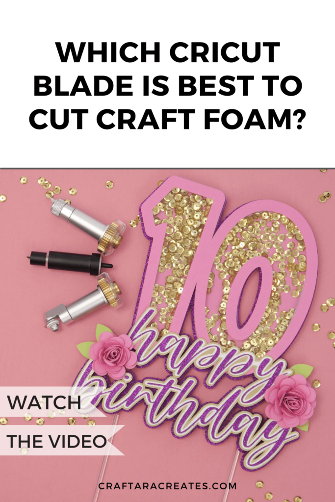 cut craft foam with Cricut for shaker cake toppers