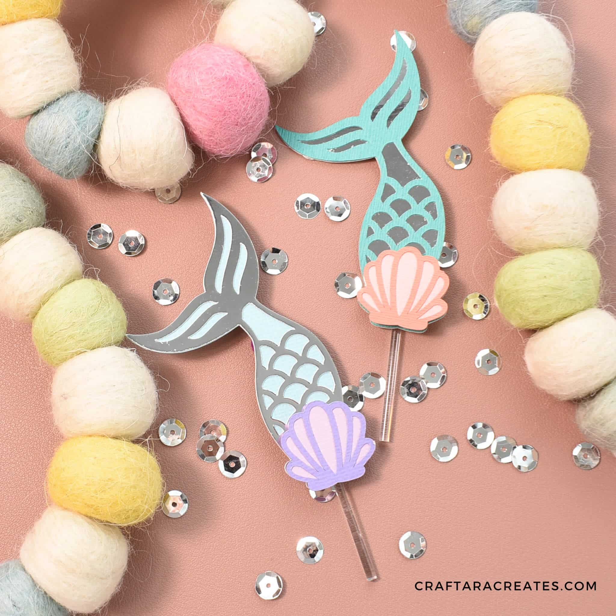 Mermaid Tail Cupcake Toppers