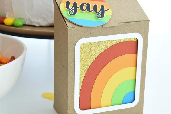 DIY Rainbow Party - Favor Box Gift Tag